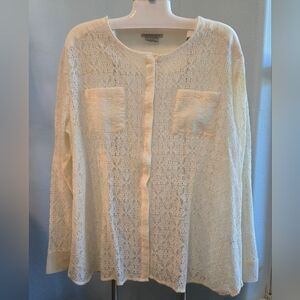 Van‎ Heusen Ivory Lace Blouse